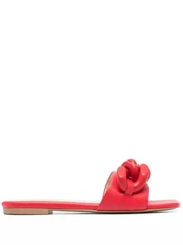 Stella McCartney шлепанцы с цепочкой, красный