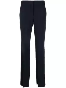 Stella McCartney slim-fit straight trousers, синий