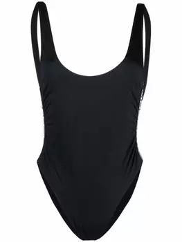 Stella McCartney слитный купальник с логотипом, черный