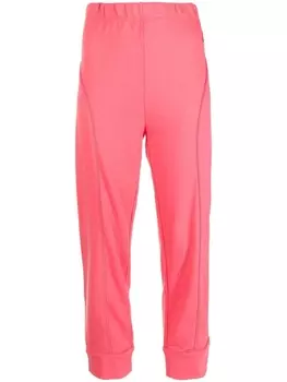 Stella McCartney спортивные брюки с эластичным поясом и молнией, розовый