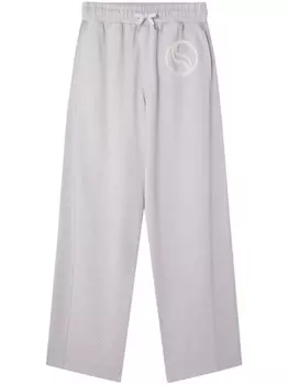 Stella McCartney спортивные брюки S-Wave из органического хлопка с кулиской, серый