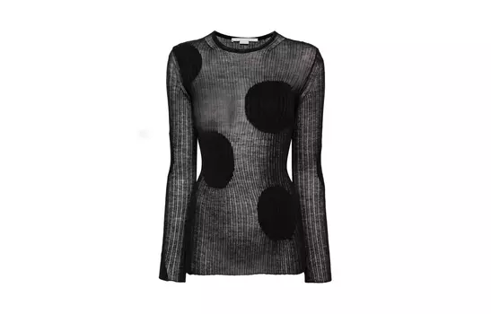 Stella McCartney SS24 Джемпер женский, цвет «Обсидиановый черный»