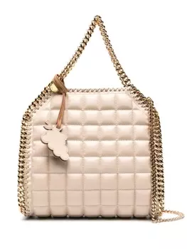 Stella McCartney стеганая сумка-тоут Falabella размера мини, нейтральный цвет