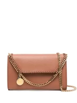 Stella McCartney сумка на плечо Falabella MIRUM с подвеской-логотипом, коричневый