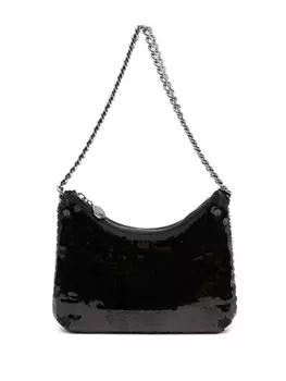 Stella McCartney сумка на плечо Falabella с пайетками, черный