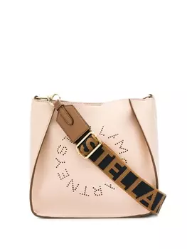Stella McCartney сумка на плечо с перфорированным логотипом, розовый