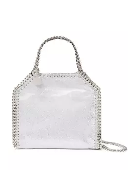 Stella McCartney сумка-тоут Falabella размера мини, серебристый