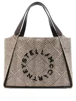 Stella McCartney сумка-тоут с логотипом, коричневый