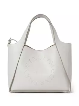 Stella McCartney сумка-тоут с логотипом, серый