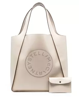 Stella McCartney сумка-тоут Stella Logo, нейтральный цвет