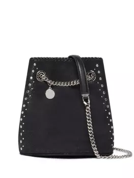 Stella McCartney сумка-ведро Falabella с заклепками, черный