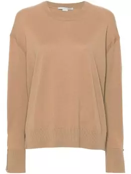 Stella McCartney свитер тонкой вязки, коричневый