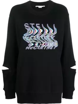 Stella McCartney толстовка оверсайз с логотипом, черный
