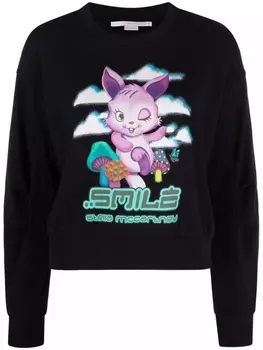 Stella McCartney толстовка с графичным принтом, черный