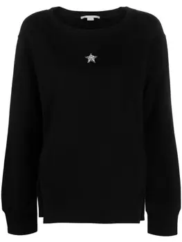 Stella McCartney толстовка с кристаллами, черный