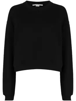 Stella McCartney толстовка с кружевом, черный