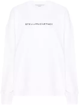 Stella McCartney толстовка с логотипом, белый