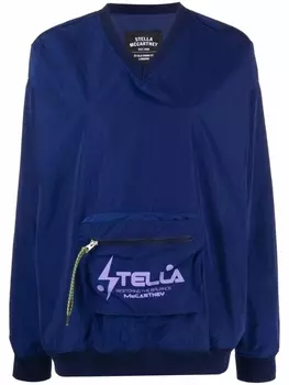 Stella McCartney толстовка с V-образным вырезом, синий