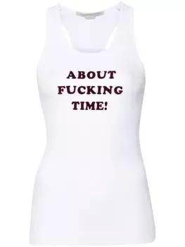 Stella McCartney топ About F* Time, белый
