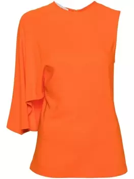 Stella McCartney топ асимметричного кроя с кейпом, оранжевый