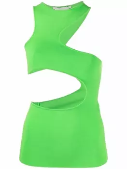 Stella McCartney топ без рукавов, зеленый