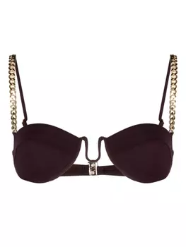 Stella McCartney топ бикини на косточках, фиолетовый