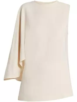 Stella McCartney топ на одно плечо, серый