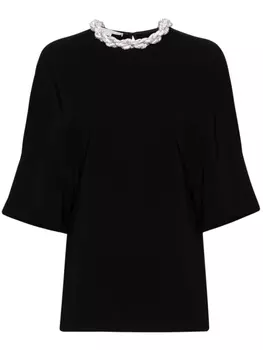 Stella McCartney топ с цепочкой Falabella, черный