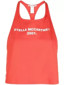 Stella McCartney топ с логотипом, красный