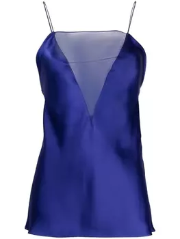 Stella McCartney топ с открытой спиной и завязками, синий
