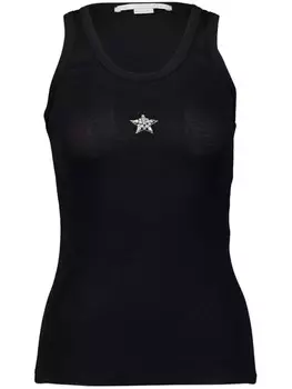 Stella McCartney топ с принтом, черный