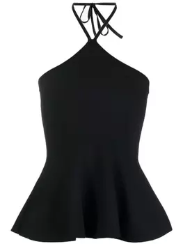 Stella McCartney топ с вырезом халтер, черный