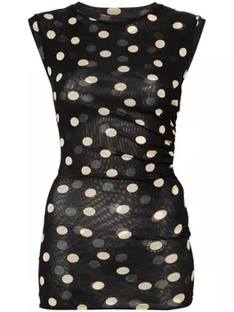 Stella McCartney топ в горох, черный