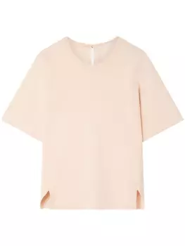 Stella McCartney трикотажный топ с разрезом, нейтральный цвет