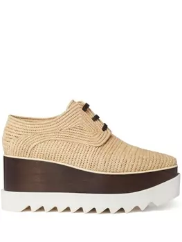 Stella McCartney туфли Elyse на платформе, нейтральный цвет