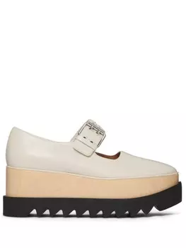 Stella McCartney туфли Elyse с заклепками, нейтральный цвет