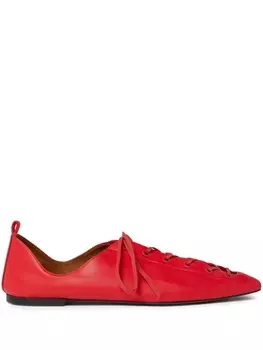 Stella McCartney туфли из искусственной кожи на шнуровке, красный