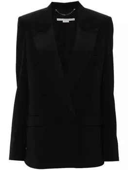 Stella McCartney твиловый двубортный пиджак, черный