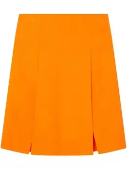 Stella McCartney юбка миди с разрезом, оранжевый