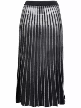 Stella McCartney юбка с эффектом металлик, черный