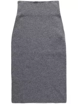 Stella McCartney юбка в рубчик, серый