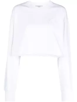 Stella McCartney укороченная толстовка S-Wave, белый