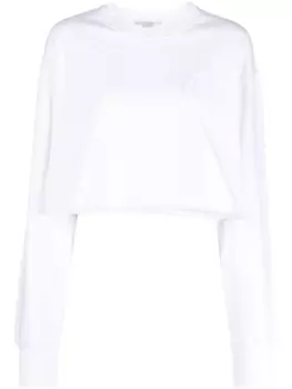 Stella McCartney укороченная толстовка S-Wave, белый