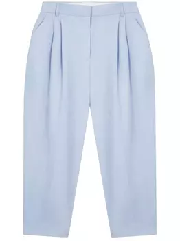 Stella McCartney укороченные брюки со складками, синий