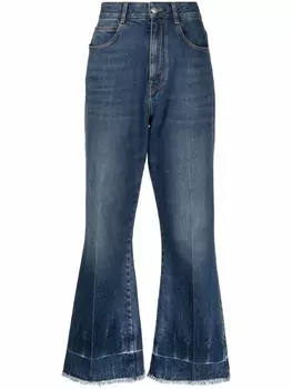 Stella McCartney укороченные расклешенные джинсы The '90s, синий