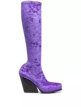 Stella McCartney велюровые сапоги, фиолетовый