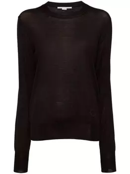 Stella McCartney вязаный топ с вышитым логотипом