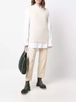 Stella McCartney вязаный жилет, белый