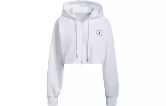 Stella Mccartney X укороченное пальто женское белое Adidas