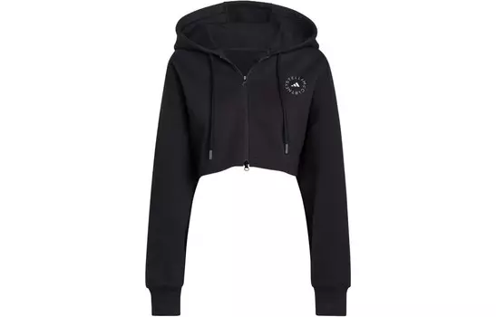 Stella Mccartney X укороченное пальто женское черное Adidas